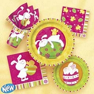Easter themed plates, napkins and cups from Nobbies.