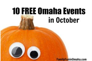 A close up of a pumpkin with overlay text that reads 10 Free October Events 