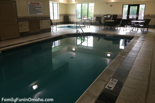 The swimming pool at the Holiday Inn Express Grand Island