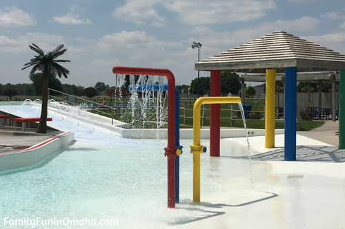 A water play area at Island Oasis Grand Island.