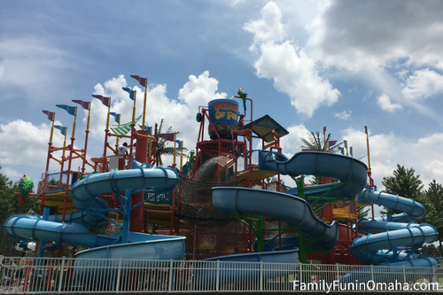 A waterslide at Oceans of Fun