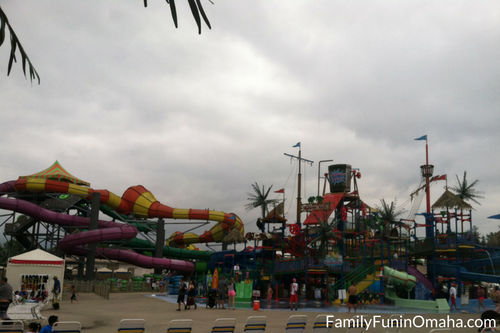 The waterpark and bucket at Adventureland