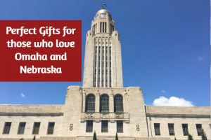 A large tower at the Omaha state building.