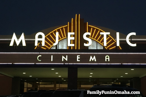 An outside sign at Enchanted Tales at Marcus Theatres Omaha.