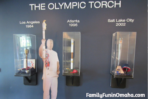 A museum display of the Olympic Torch in Colorado Springs. 