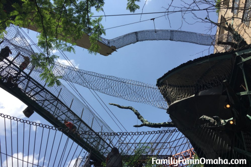 Outdoor walkways and climbing features at the St. Louis City Museum.