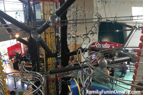 A large metal structure at the St. Louis Science Center.