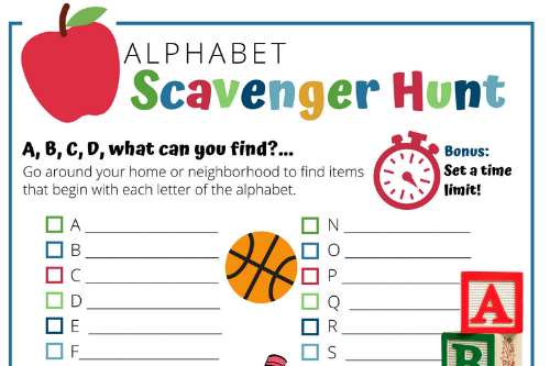 alphabet number and color scavenger hunts family fun in omaha